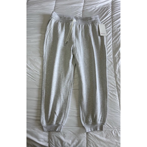New Lululemon Sz 14 Scuba High Rise Jogger Pants Heathered Core Ultra Light Grey - Picture 1 of 13